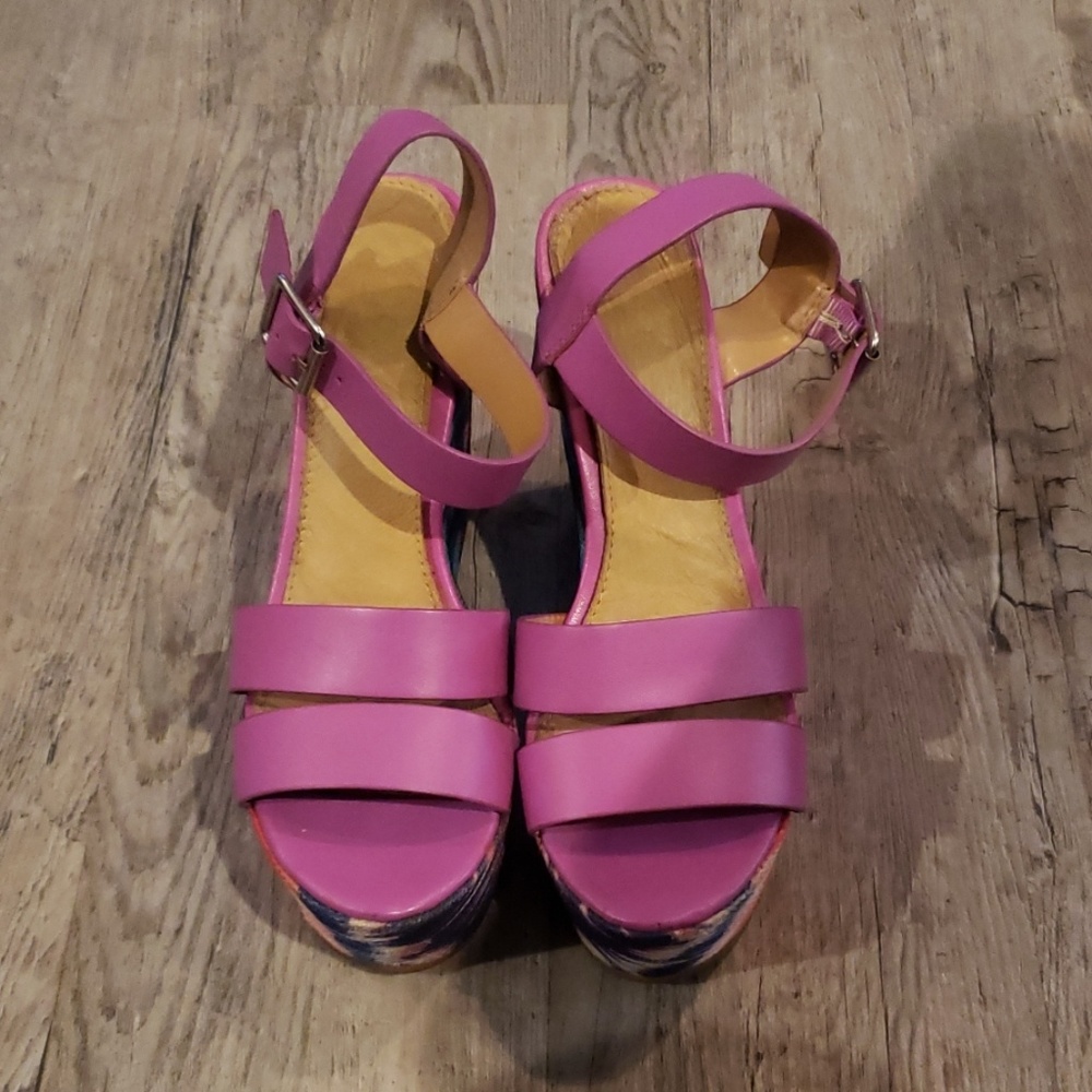 Womens rainbow wedges